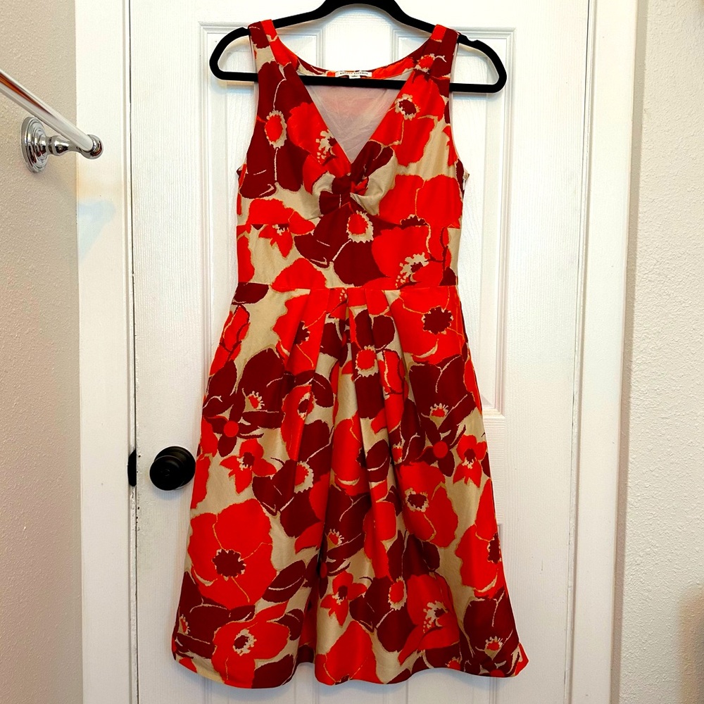 Banana Republic silk floral dress with crinoline skirt